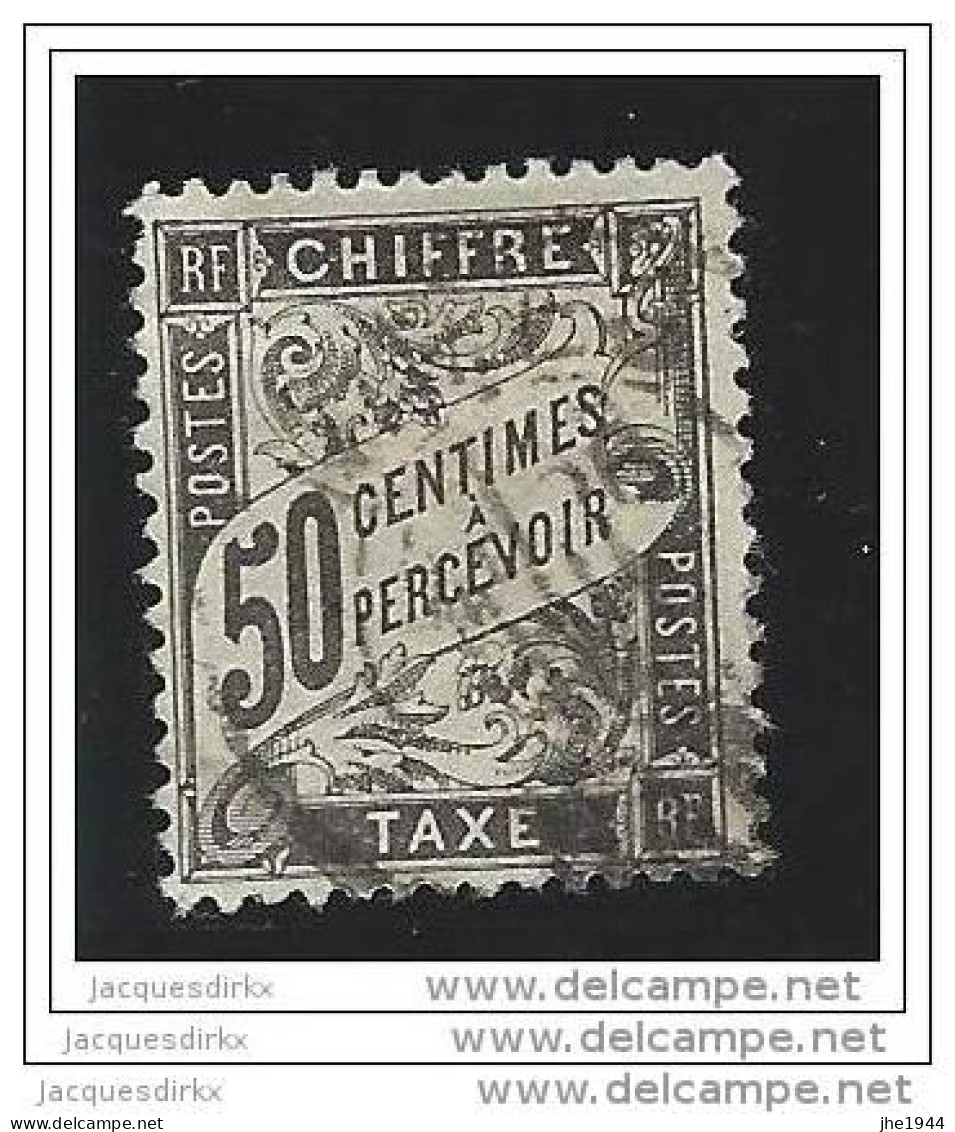 France Taxe N° 20 Noir 50 C - 1859-1959 Afgestempeld