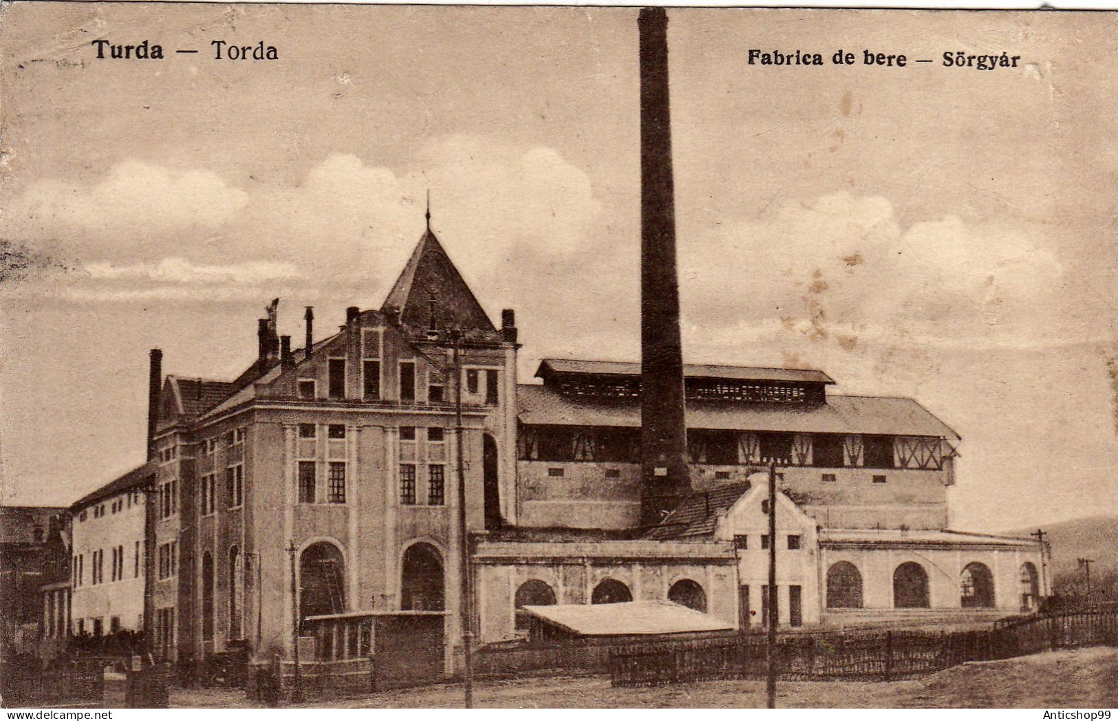 TORDA, TURDA; SORGYAR / FABRICA SORGYAR /  FACTORY BREWERY,FABRICA DE BERE ,POSTCARD  ROMANIA. - Rumänien