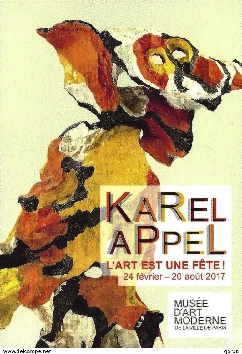 *CPM  -Carte Information - Expo Karel Appel - Musé D'Art Moderne De Paris (75) - Expositions