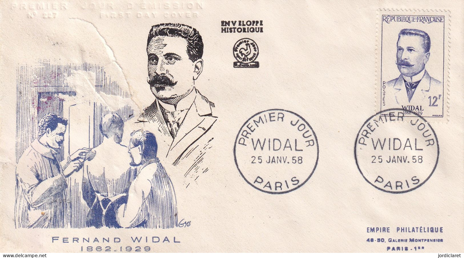 FDC 1958 VIDAL - 1950-1959