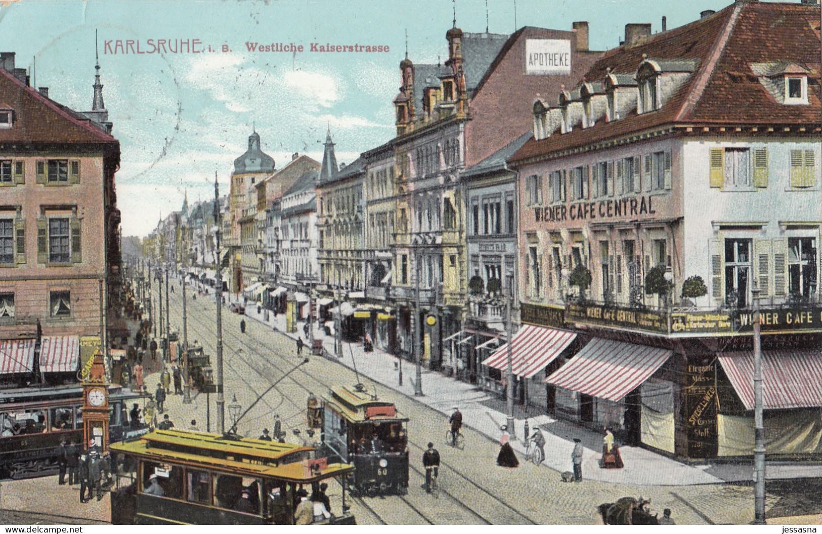 AK - Karlsruhe - Westliche Kaiserstrasse - 1912 - Karlsruhe