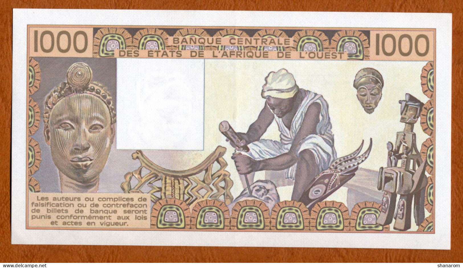 1987 // ETATS DE L'AFRIQUE DE L'OUEST // BANQUE CENTRALE // Mille Francs // SPL+  // AU+ - États D'Afrique De L'Ouest