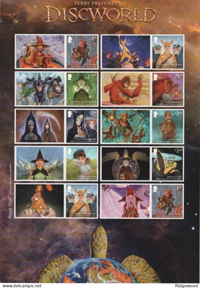 GB 2023 Terry Prachett's Discworld Smilers/Collector Sheet : GS-156/LS-154 - Smilers Sheets