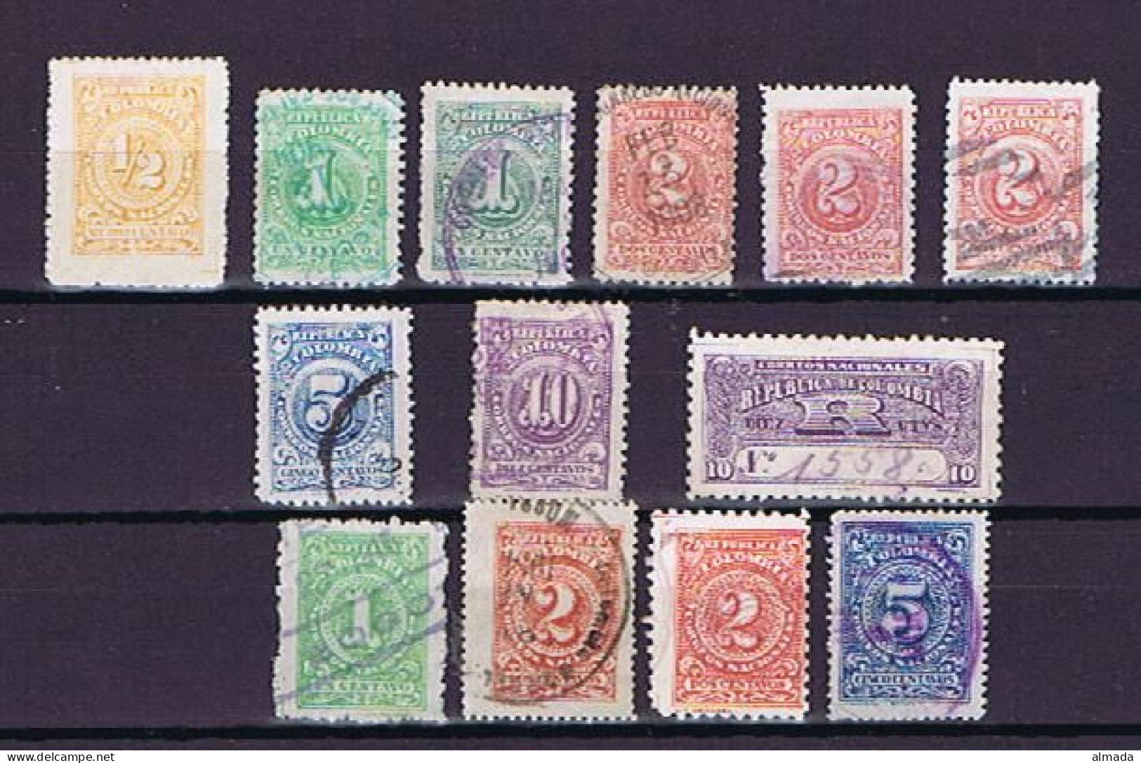 Kolumbien,  Colombia 1904-1912: 13 Stamps Incl. Diff. Types/colors, Mint Hinged And Used, * Und Gestempelt - Colombia