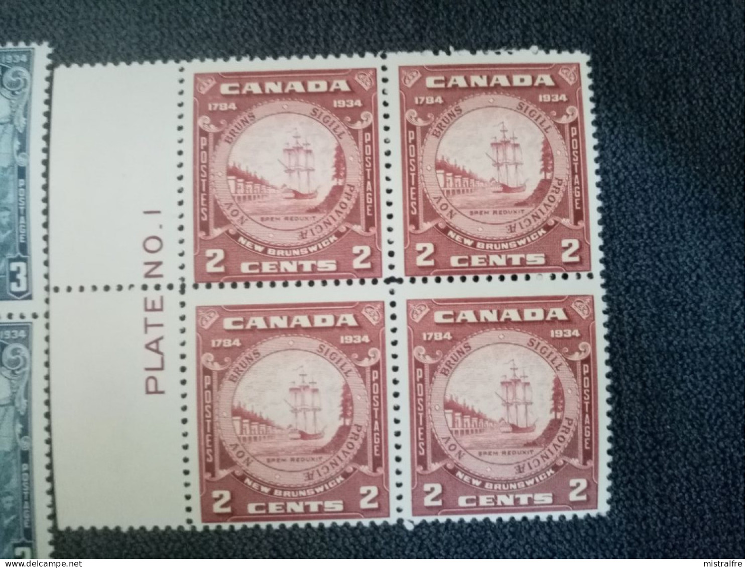 CANADA.1934.N°170.172 Blocs De 4. "Arrivée De Jacques CARTIER / Fondation NEW BRUSWICH".NEUFS++.Côte YT 2020 : 30,00 € - Unused Stamps