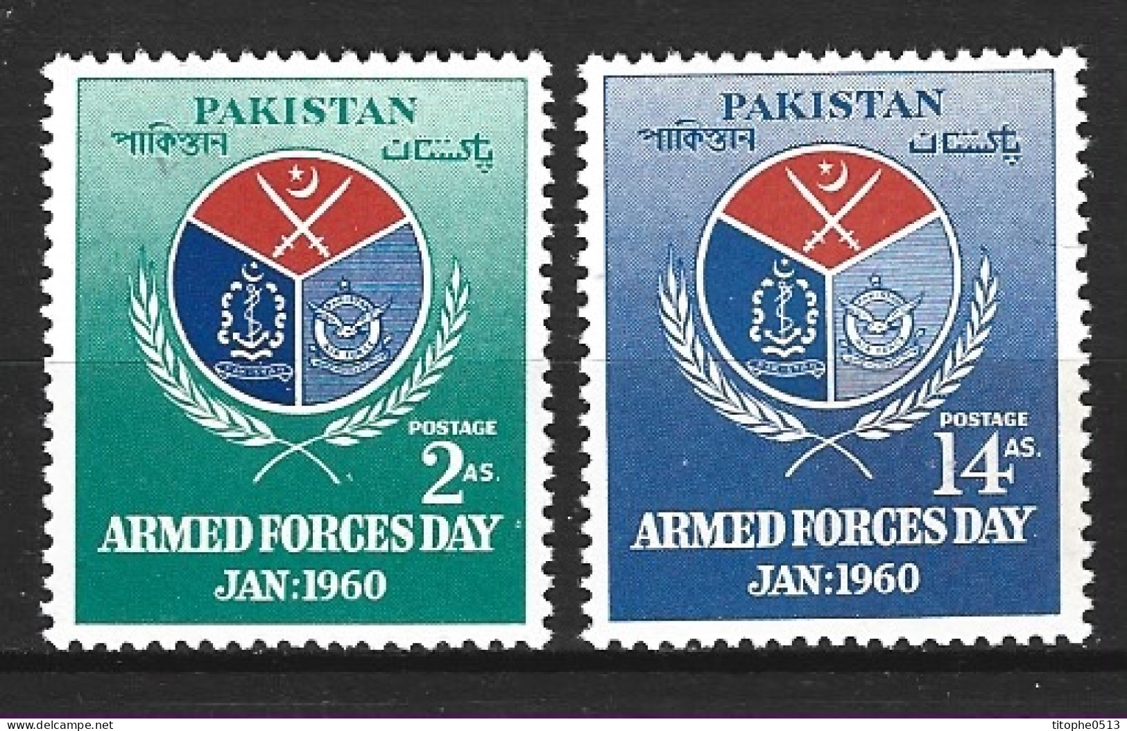 PAKISTAN. N°107-8 De 1960. Journées Des Forces Armées. - Militares