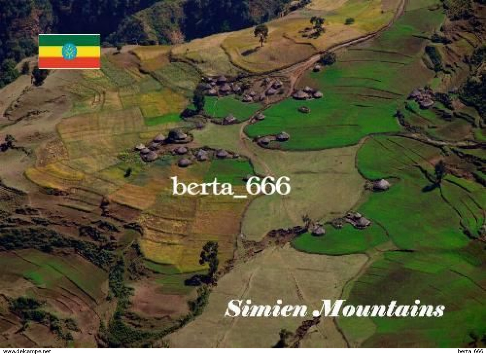 Ethiopia Simien Mountains Aerial View UNESCO New Postcard - Ethiopie