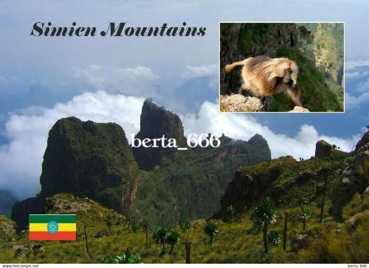 Ethiopia Simien Mountains UNESCO New Postcard - Ethiopie