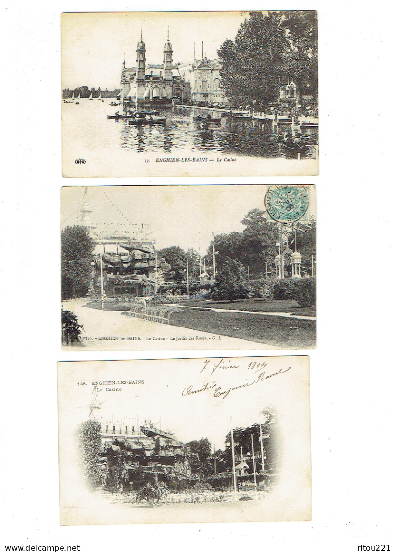 Lot 3 Cpa - 95 - Enghien Les Bains - Casino - Jardin Des Roses - RESTAURANT - N°148 - G.I. 2346 - E.L.D. 33 - Enghien Les Bains