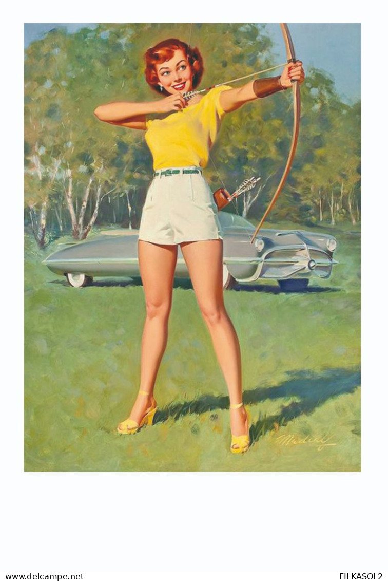 Bill Medcalf Pin Up Postcard Collection - Size 15x10 Cm. Aprox. - Pin-Ups