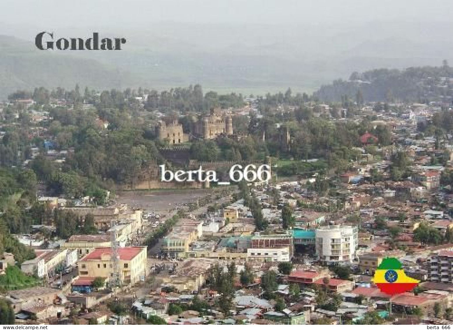 Ethiopia Gondar Aerial View UNESCO New Postcard - Ethiopie