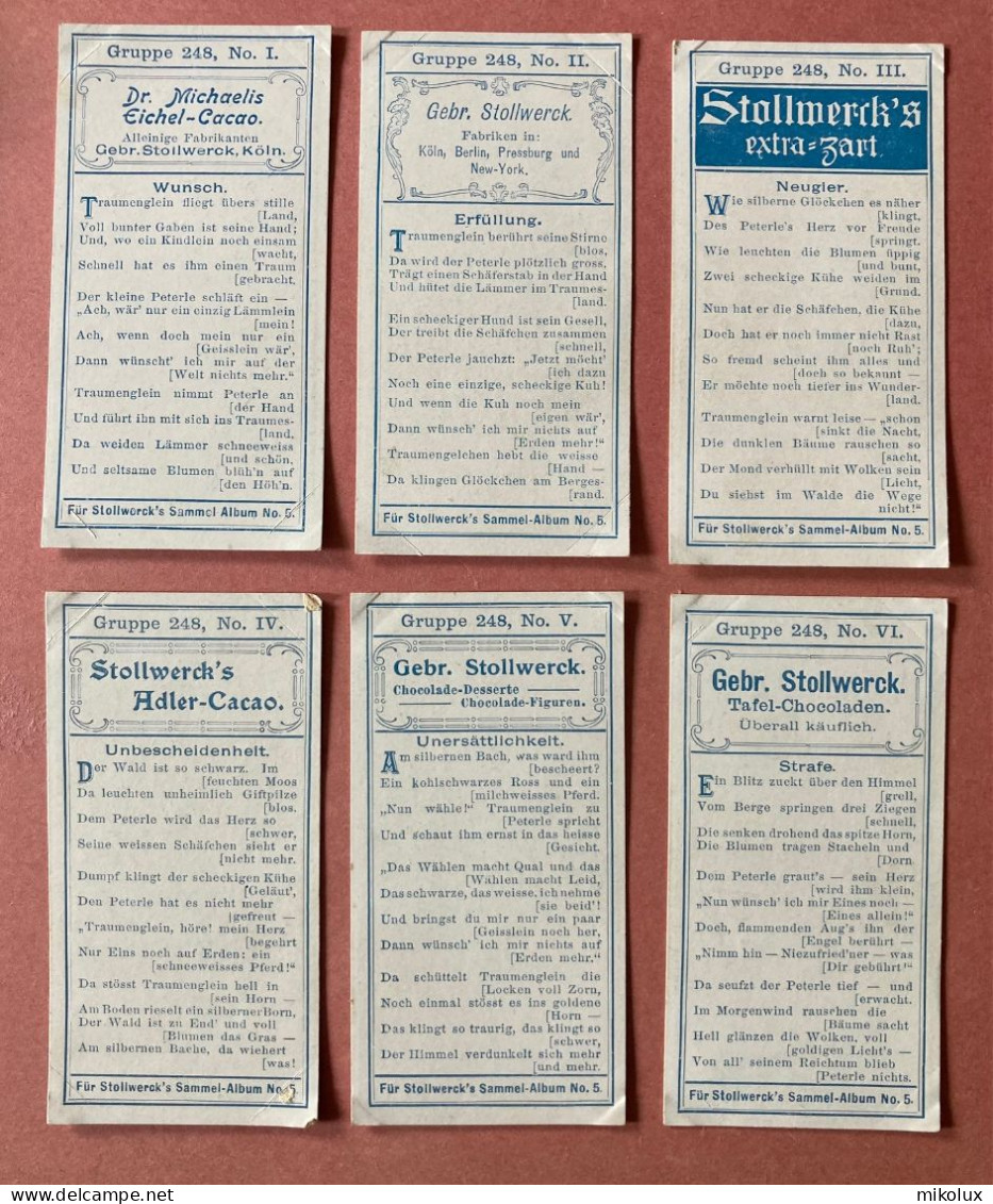 6 Bilder . Stollwerck'sche Chocolade . Was Dem Kleinen Peterl` Träumte   (Aus Album No 5 1902 ) - Stollwerck