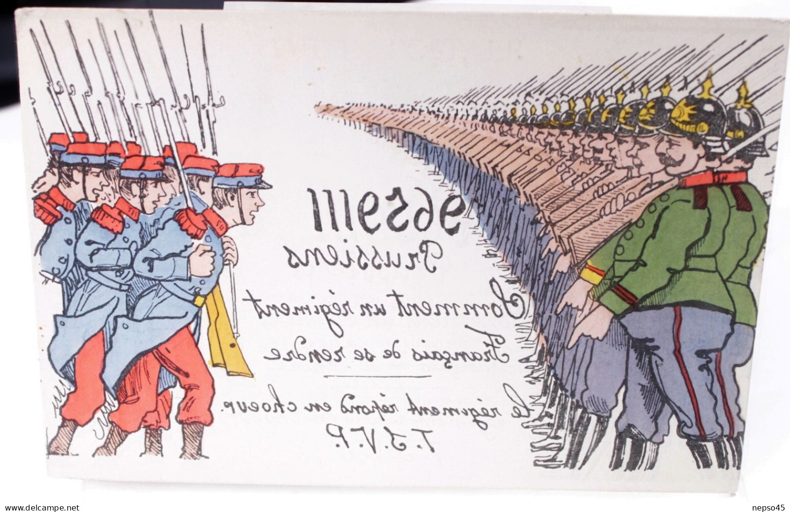 Guerre,belle Carte à Système ( Par Retournement  9659111 = Merde Prussiens) - Oorlog 1914-18