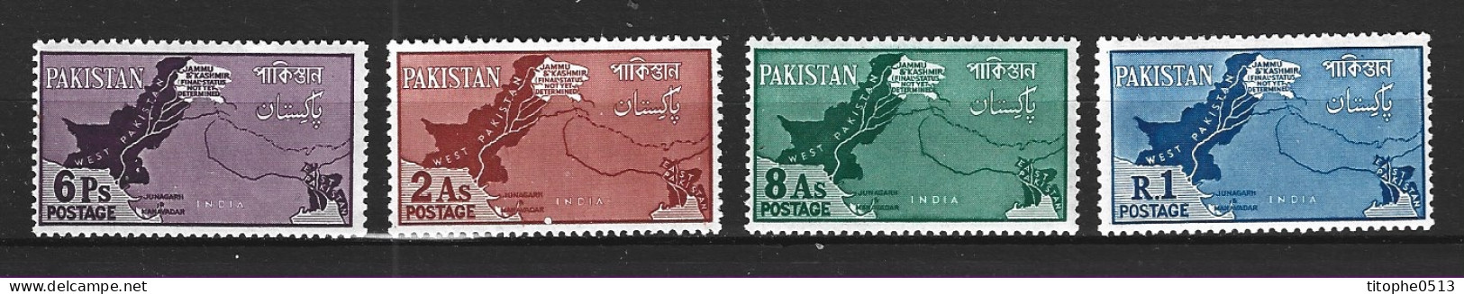 PAKISTAN. N°109-12 De 1960. Cartographie. - Geographie