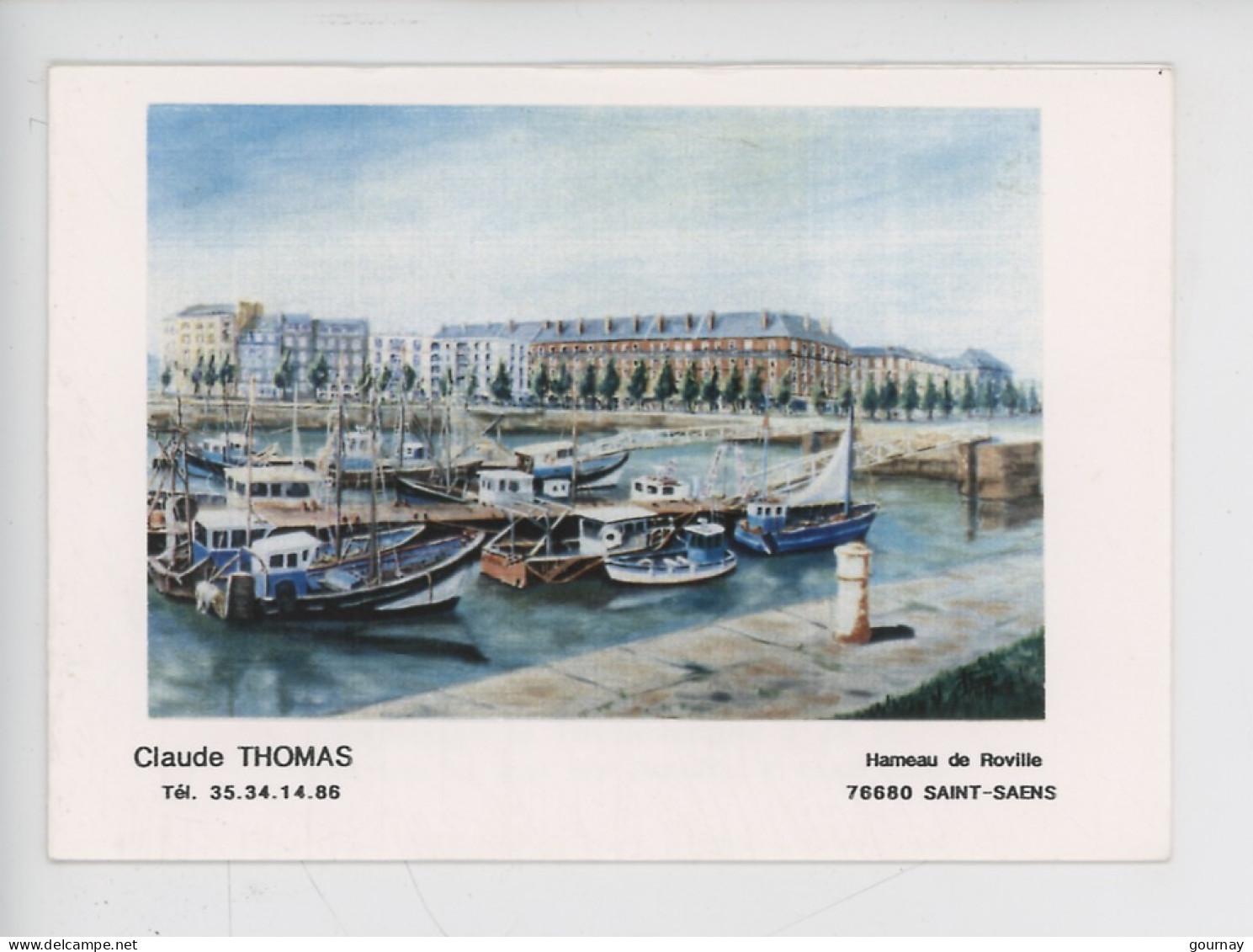 Le Havre - Claude Thomas Peintre Né En 1932 - Expo 1993 Le Miroir De L'art (cp Double) - Harbour