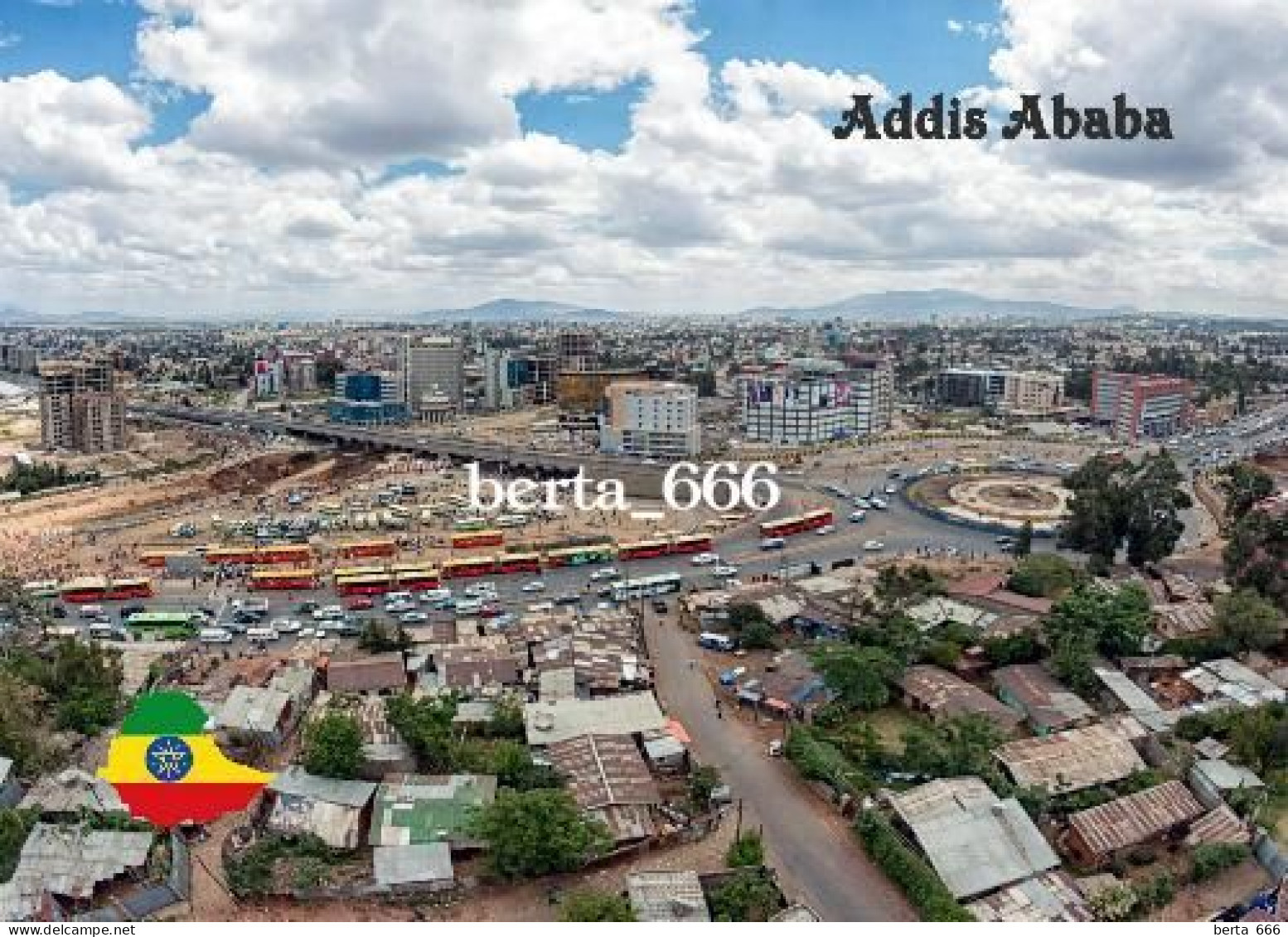 Ethiopia Addis Ababa Aerial View New Postcard - Ethiopia