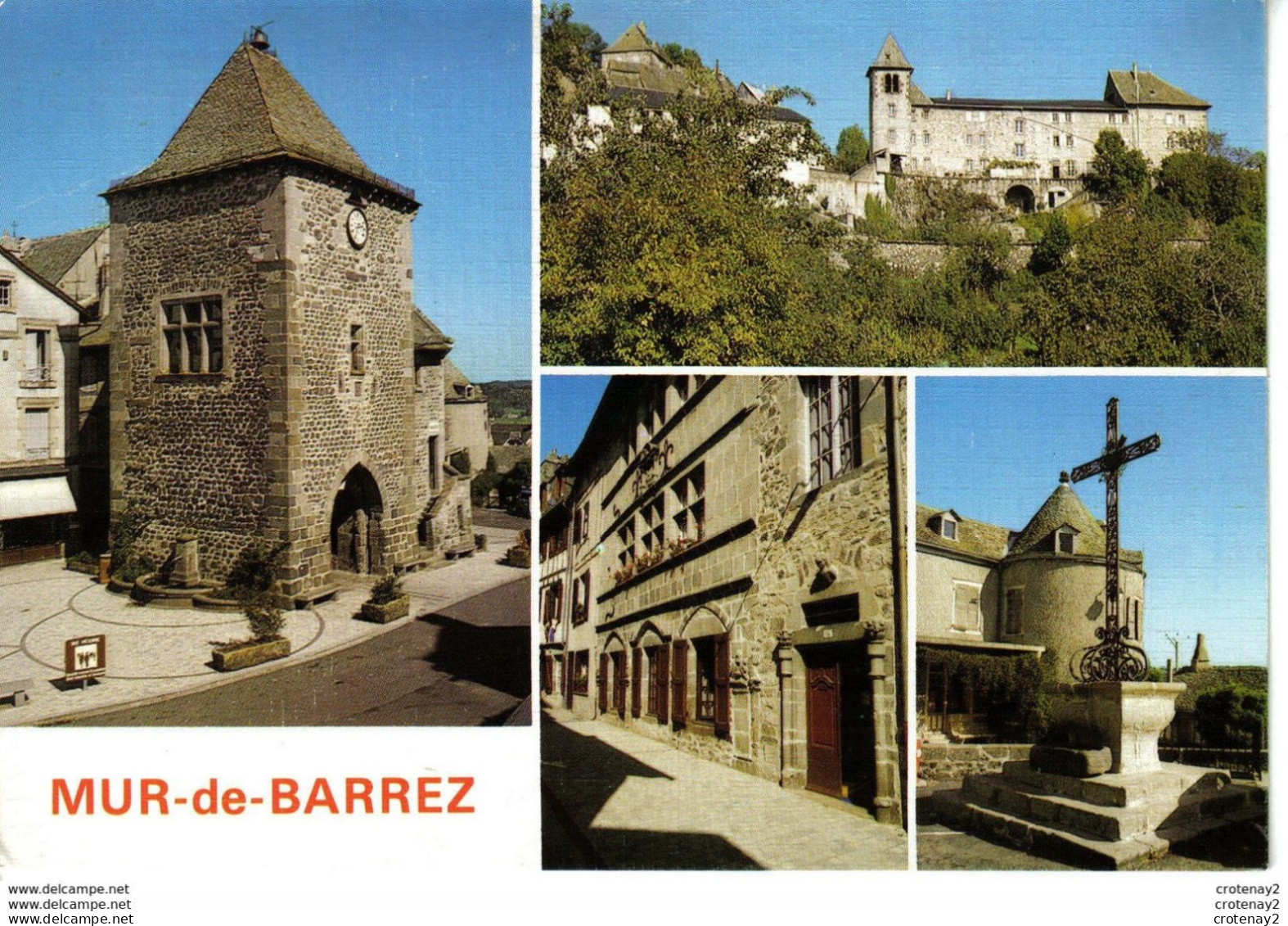 12 MUR De BARREZ Vers Laguiole En 4 Vues La Tour De Monaco Monastère Couvent Ste Claire - Laguiole