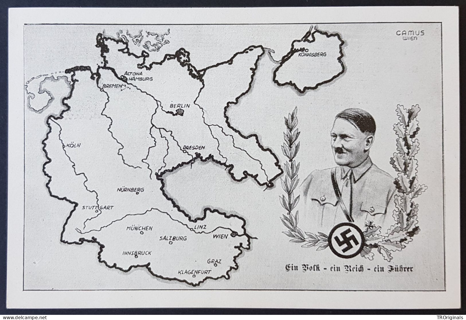 GERMANY THIRD 3rd REICH ORIGINAL PROPAGANDA POSTCARD 'TO THE RETURN OF THE EMPIRE' - War 1939-45
