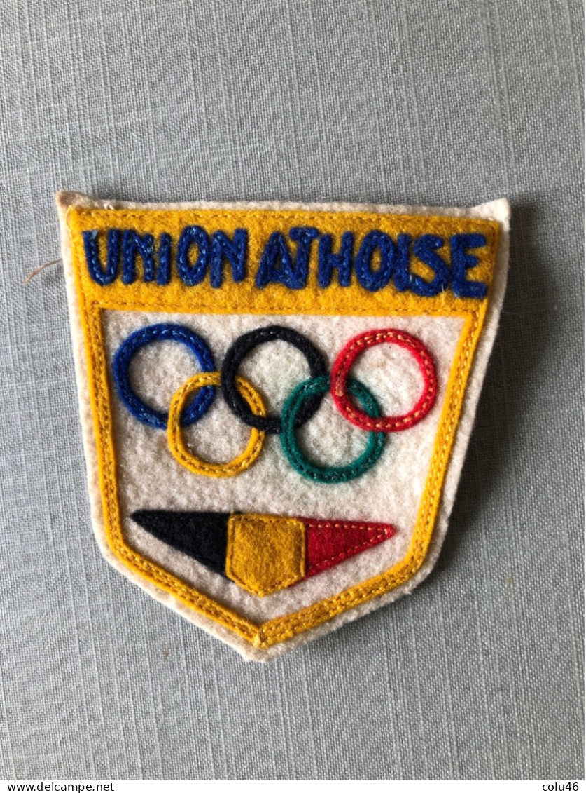 Écusson Ancien Olympisme Compétitions Gymnastique Union Athoise Ath - Abbigliamento, Souvenirs & Varie