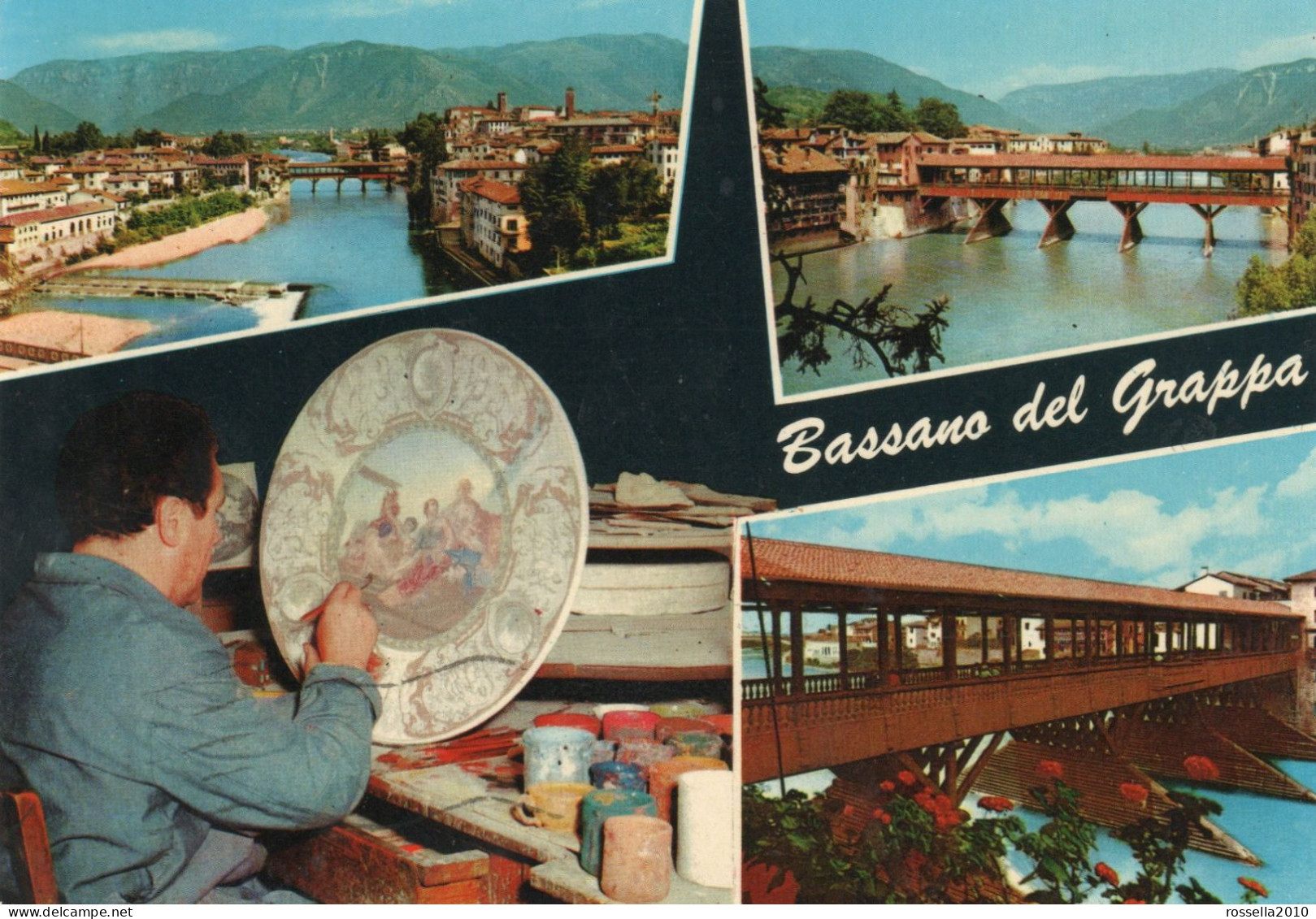 CARTOLINA ITALIA 1969 VICENZA BASSANO DEL GRAPPA SALUTI VEDUTINE Italy Postcard ITALIEN Ansichtskarten - Vicenza