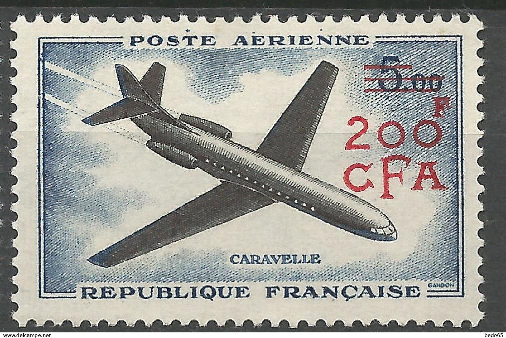 REUNION PA N° 59 NEUF** LUXE SANS CHARNIERE NI TRACE / Hingeless  / MNH - Airmail