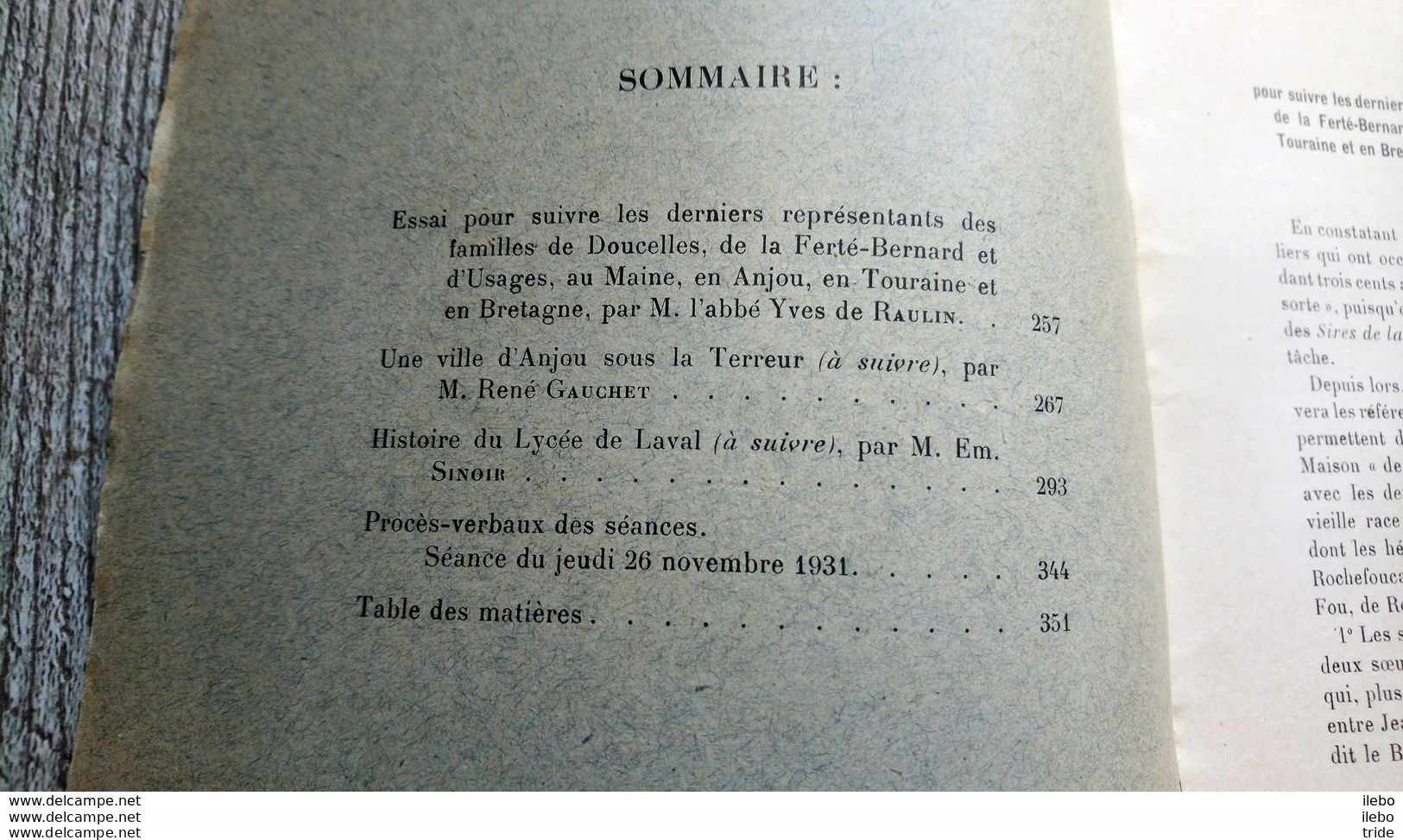 Bulletin Histoire Archéologie De La Mayenne 1931 Histoire Du Lycée De Laval Sommaire En Photo - Toeristische Brochures