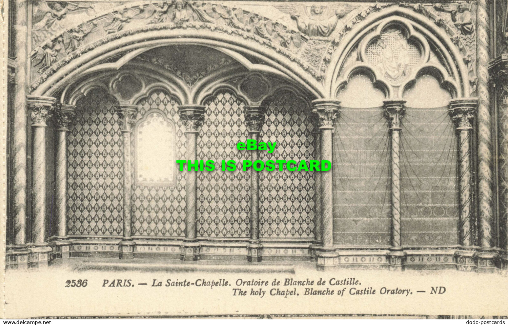 R620914 2536. Paris. La Sainte Chapelle. Oratoire De Blanche De Castille. Holy C - Welt