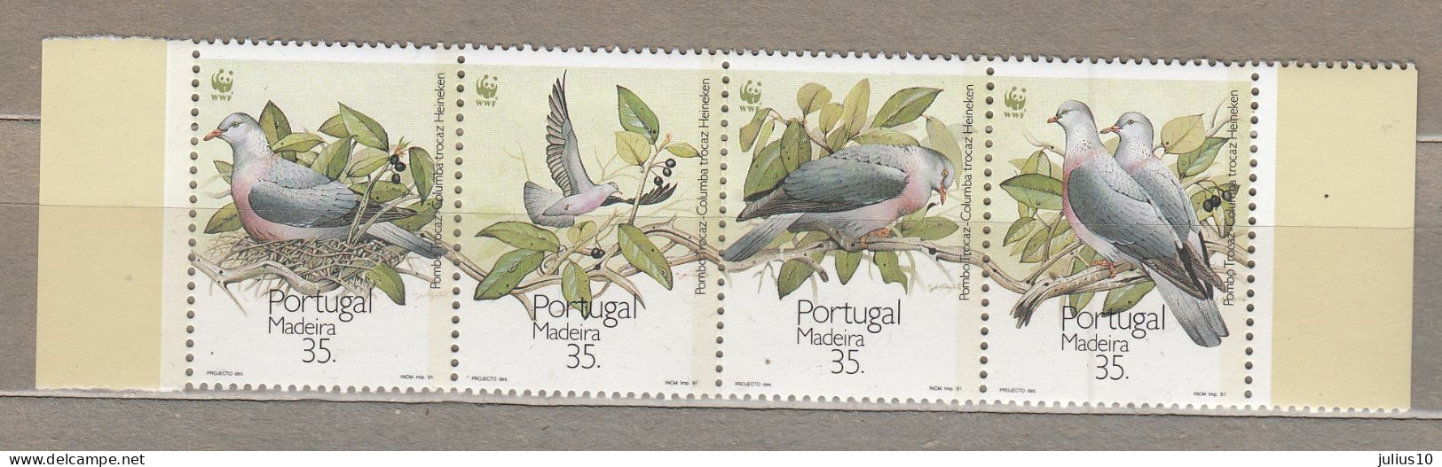 PORTUGAL Madeira Birds WWF 1991 MNH(**) Mi 143-146 #Fauna171 - Sonstige & Ohne Zuordnung