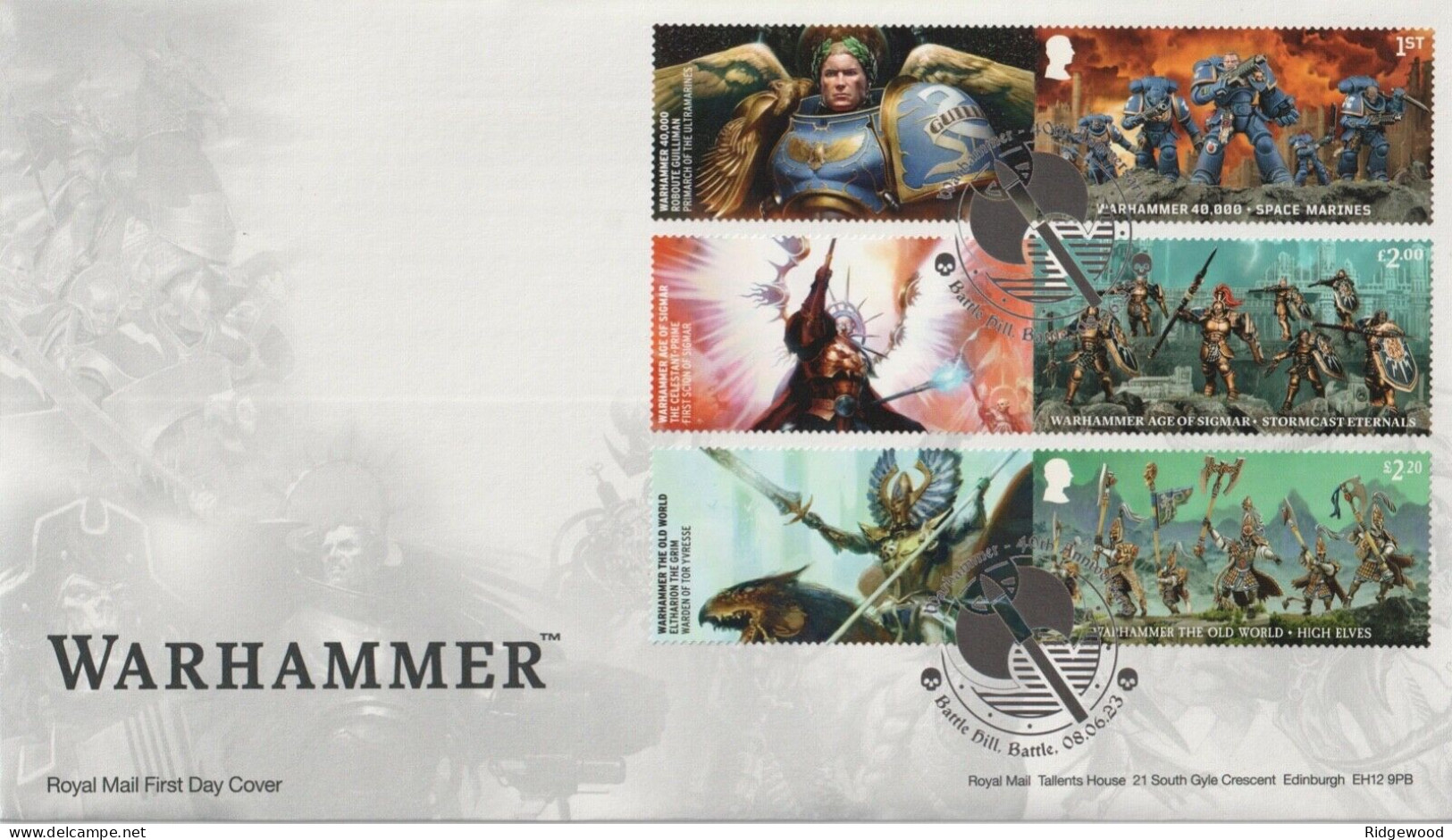 GB 2023 Warhammer Collector / Smilers Sheet First Day Covers (4) - 2021-... Em. Décimales