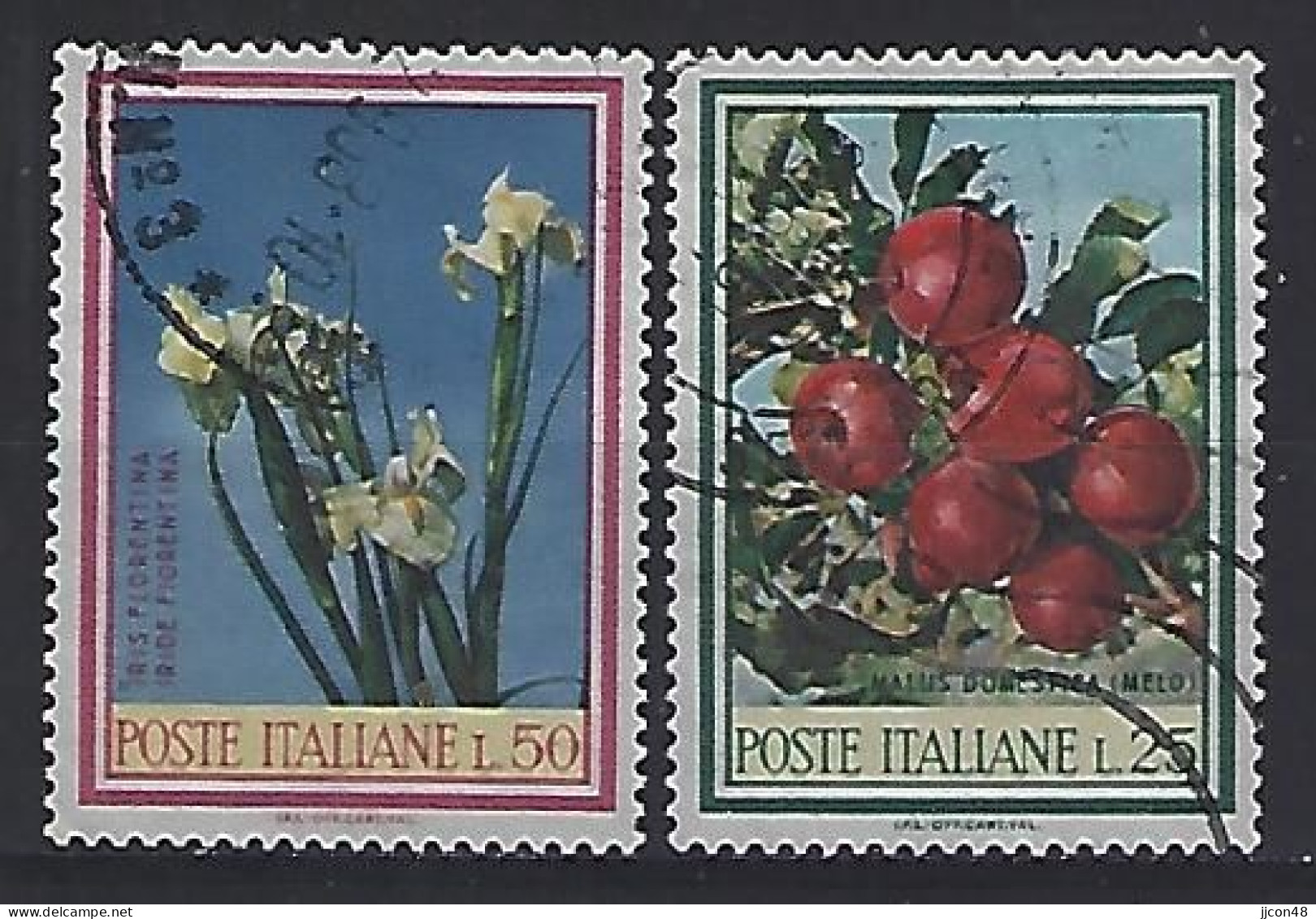 Italy 1967  Flora (o) Mi.1247-1248 - 1961-70: Afgestempeld