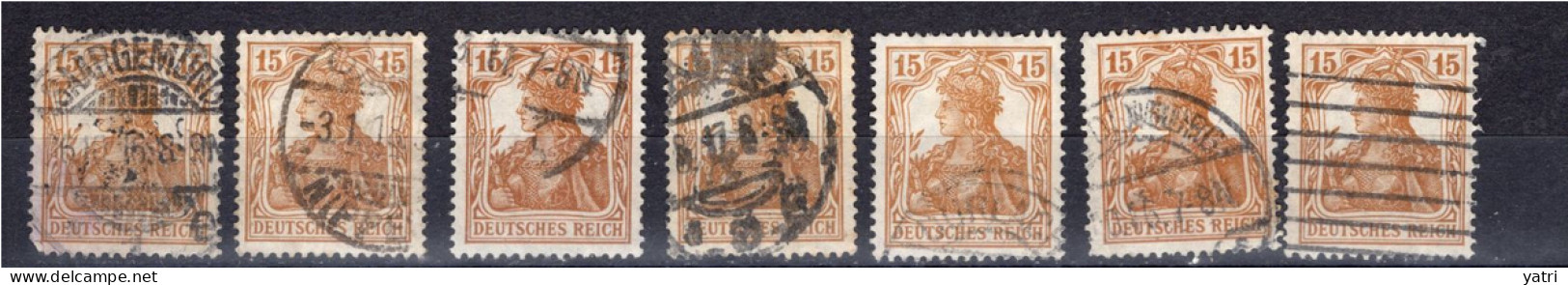 Deutsches Reich -  Mi. 98 - 100 - 101 - 102 - 103 - 104 (o) - Usati