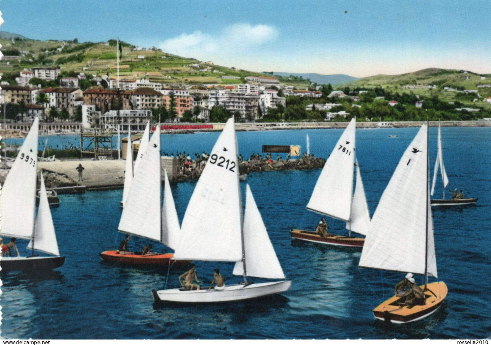 CARTOLINA ITALIA 1956 IMPERIA SANREMO REGATE Italy Postcard ITALIEN Ansichtskarten - San Remo