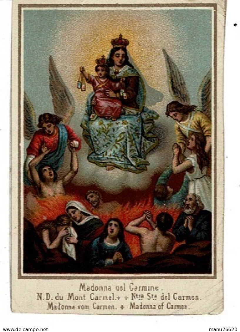 IMAGE RELIGIEUSE - CANIVET : Madonna Del Carmine . - Religión & Esoterismo