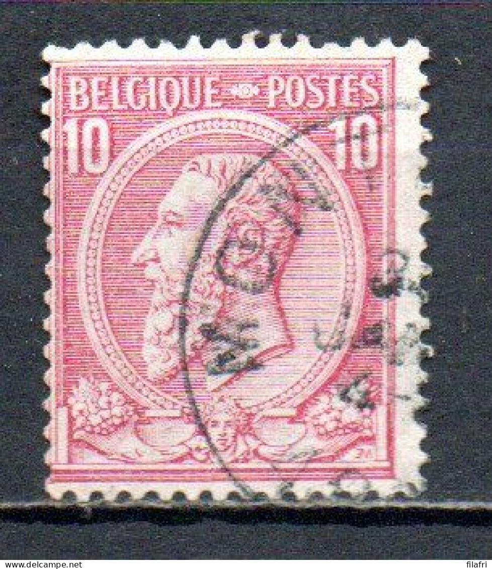 46 Gestempeld MONTEGNEE - COBA 8 Euro - 1884-1891 Leopoldo II