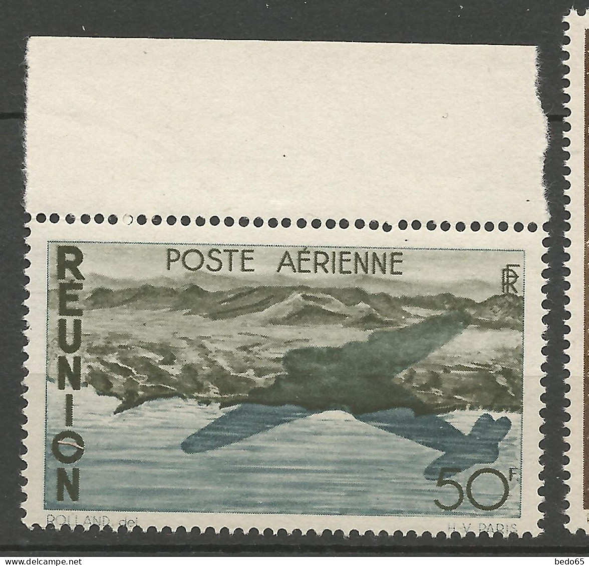 REUNION PA N° 42 NEUF** LUXE SANS CHARNIERE NI TRACE / Hingeless  / MNH - Airmail