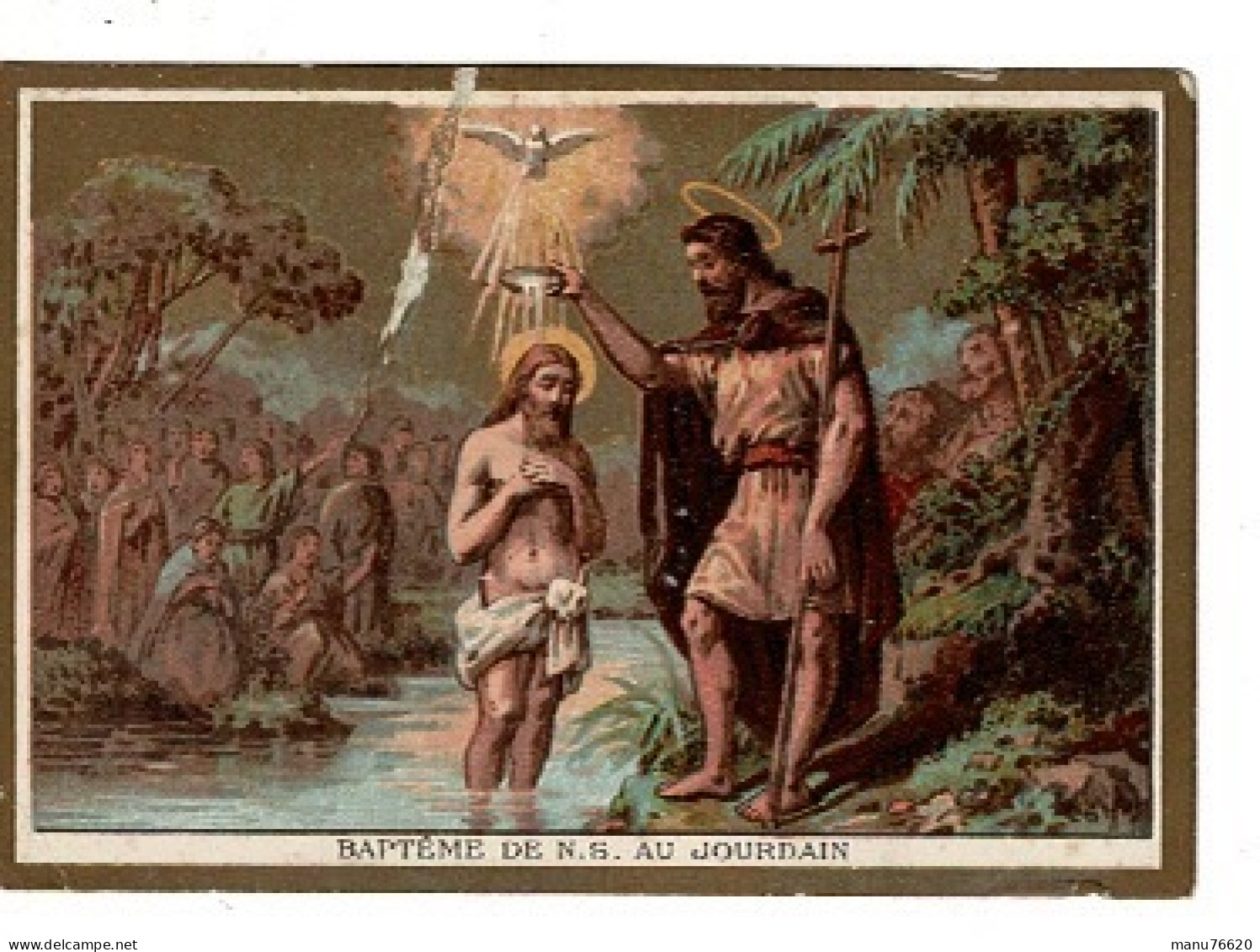 IMAGE RELIGIEUSE - CANIVET : Baptême De N. S. Au. Jourdain . - Religion & Esotericism