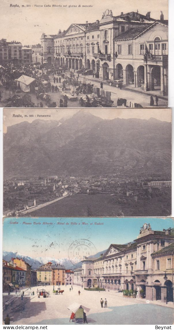 ITALIE VALLE D AOSTA  3 CARTES - Aosta