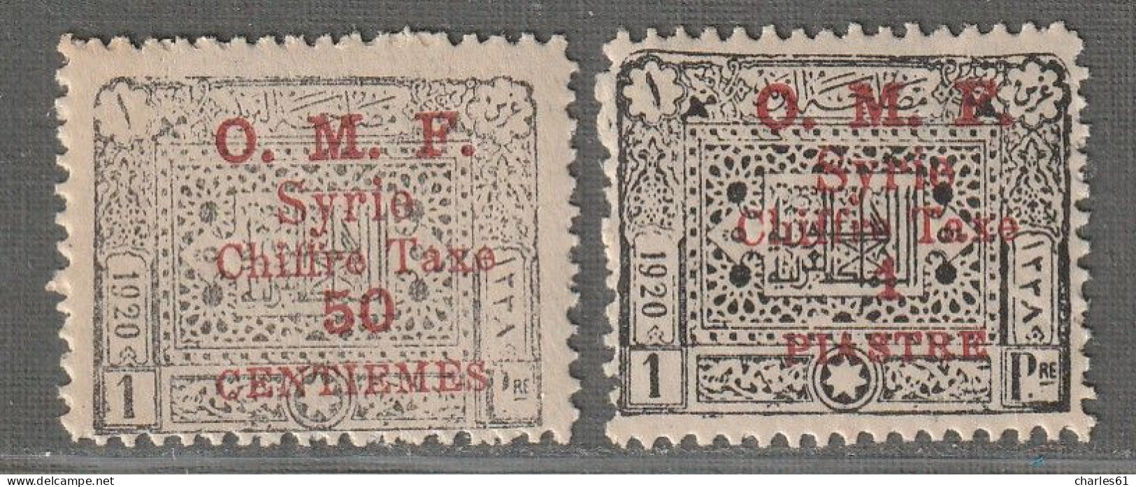 SYRIE - TAXE N°14+14A ** (1921) - Postage Due