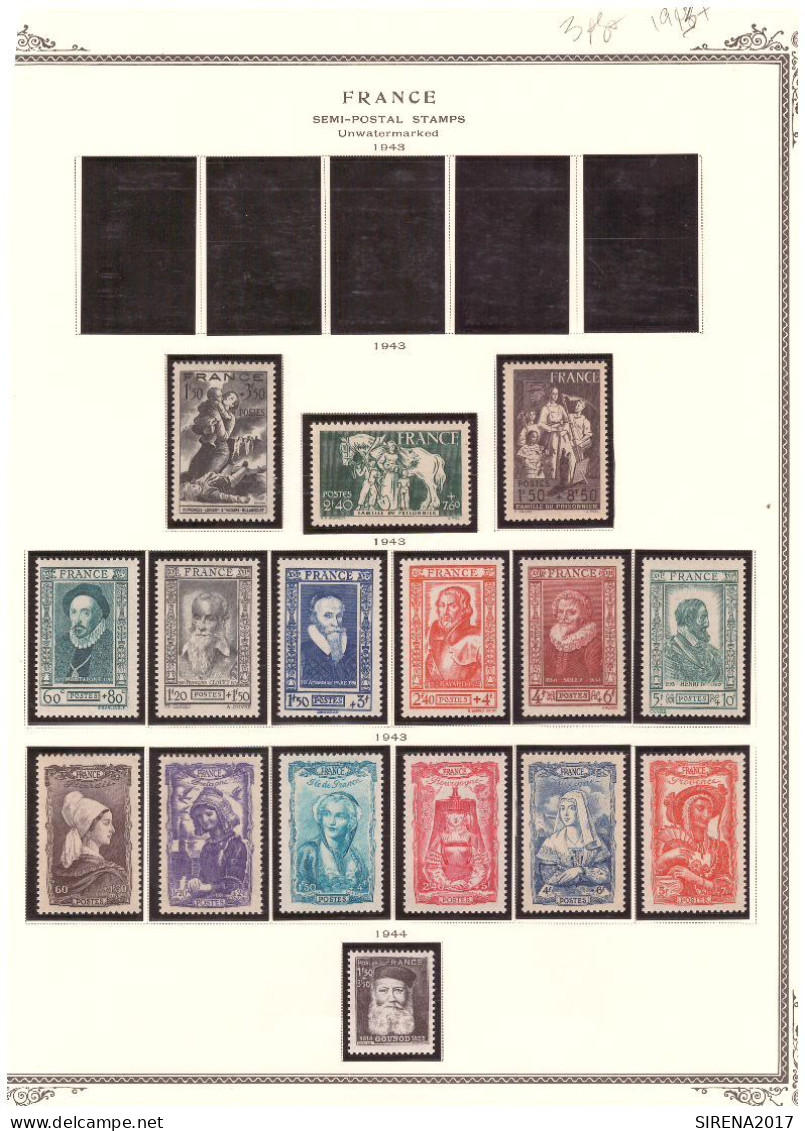 FRANCOBOLLI MISTI 1923/1948 FRANCIA DA CATALOGARE NUOVI+LINGUELLATI+USATI +BUSTA - Briefe U. Dokumente