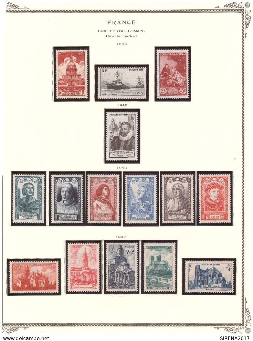 FRANCOBOLLI MISTI 1923/1948 FRANCIA DA CATALOGARE NUOVI+LINGUELLATI+USATI +BUSTA