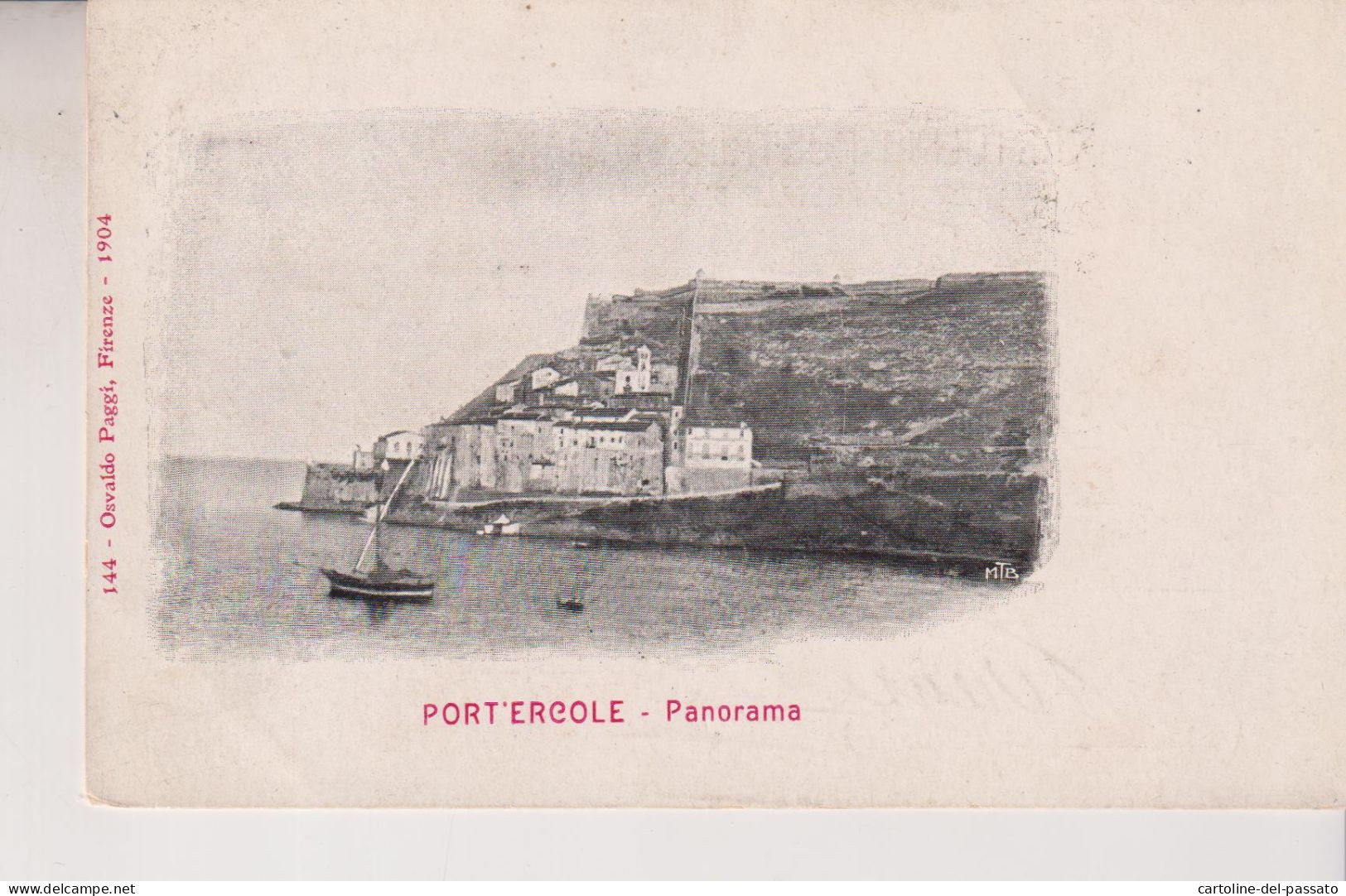 PORTO ERCOLE  GROSSETO  PANORAMA   VG 1906 - Grosseto