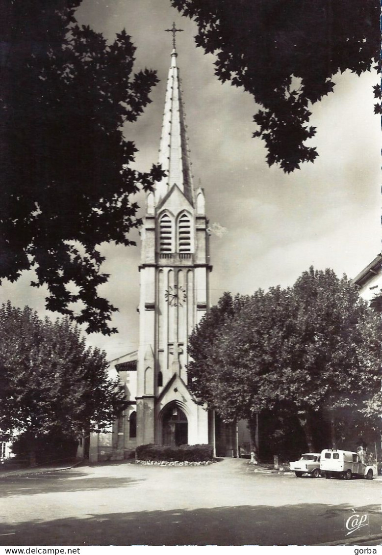*CPSM - 34 - LAMALOU LES BAINS - L'église - Lamalou Les Bains