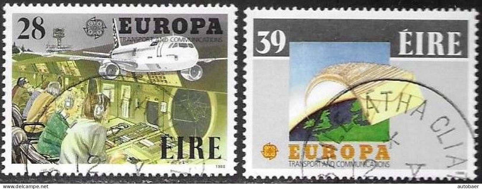 Ireland Irlande Eire Irland 1988 Europa Cept Transport Communication Michel 650-51 Used Obliteré Gest. Cancelled Cto - 1988