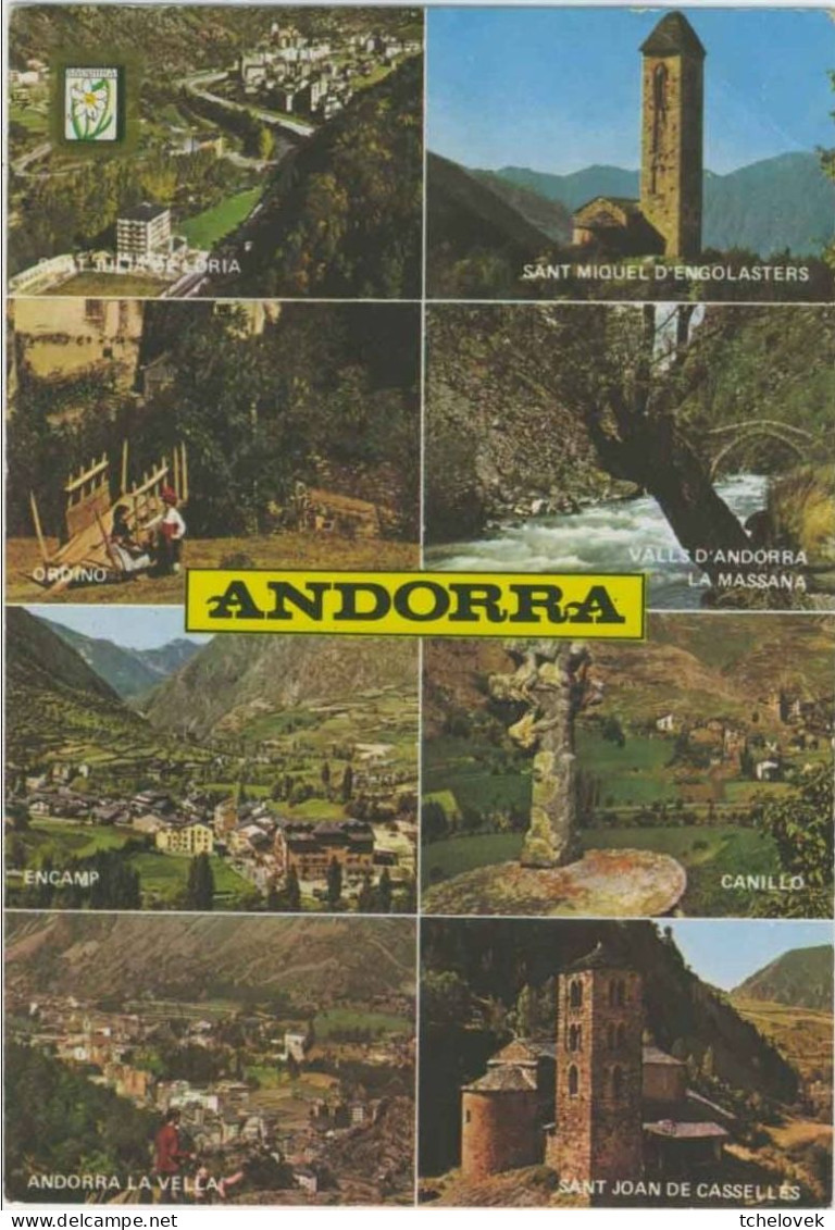 (99). Andorre Andorra. N° 191 Avant 1982 Ecrite Au Dos & 232 Multivue Pont 1990 - Andorra