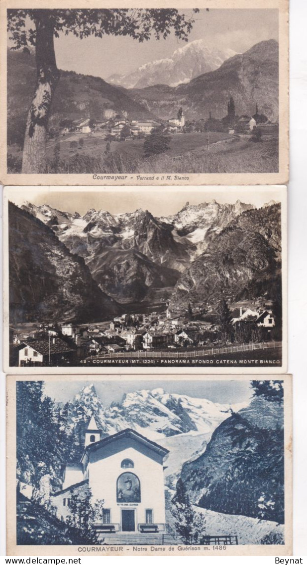 ITALIE VAL D AOSTE COURMAYEUR 5 CARTES - Autres & Non Classés