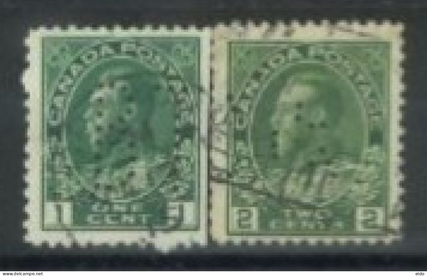 CANADA - 1912/22, KING GEORGE V STAMPS SET OF 2, USED. - Gebraucht