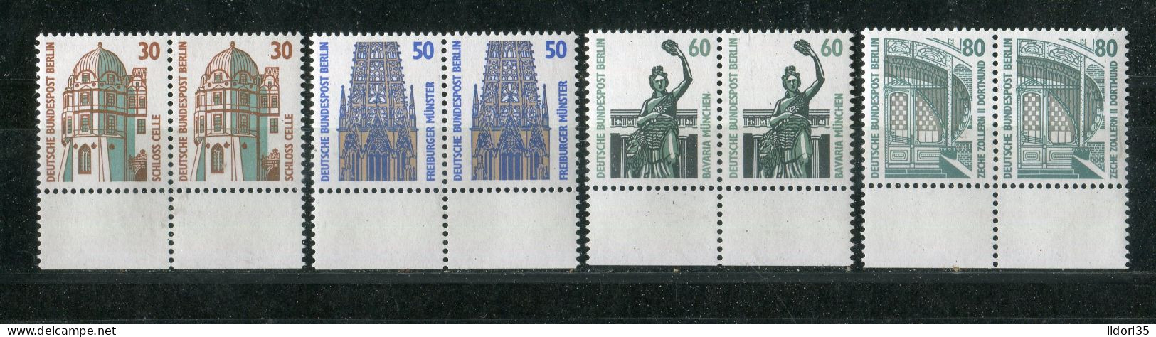 "BERLIN" 1987, Mi. 793A-796A Waagrechte Paare UR ** (L1188) - Unused Stamps