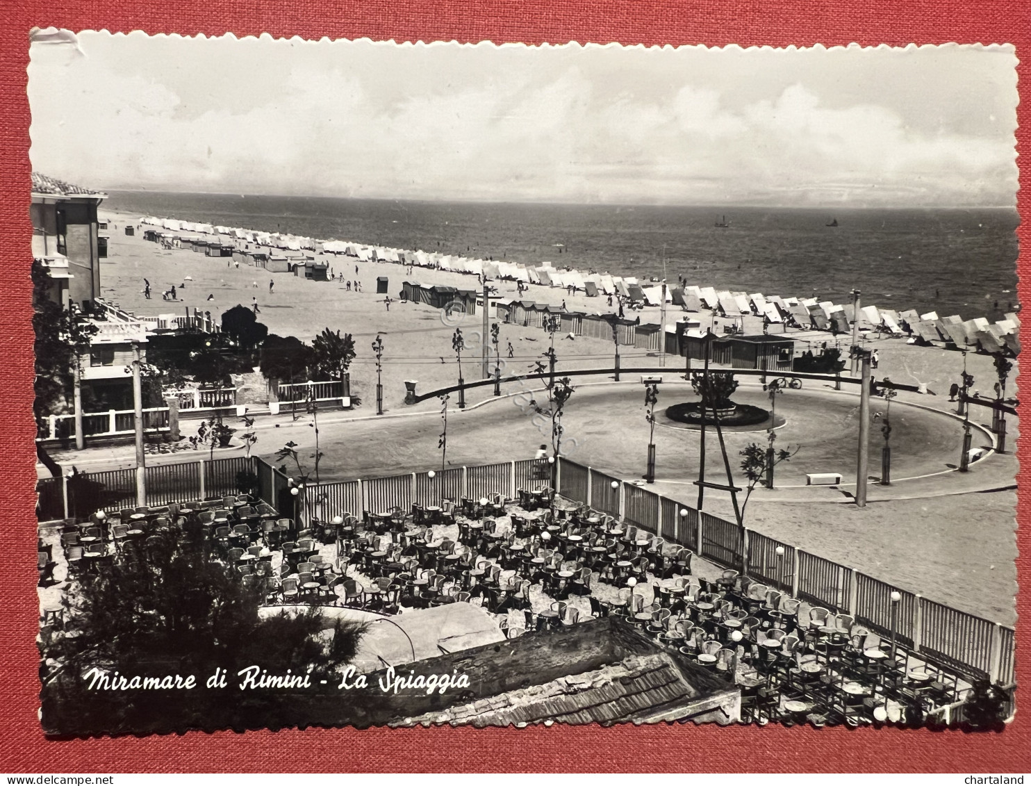 Cartolina - Miramare Di Rimini - La Spiaggia 1959 - Rimini