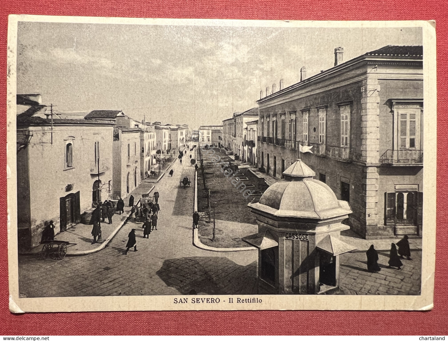 Cartolina - San Severo ( Foggia ) - Il Rettifilo - 1933 - Foggia