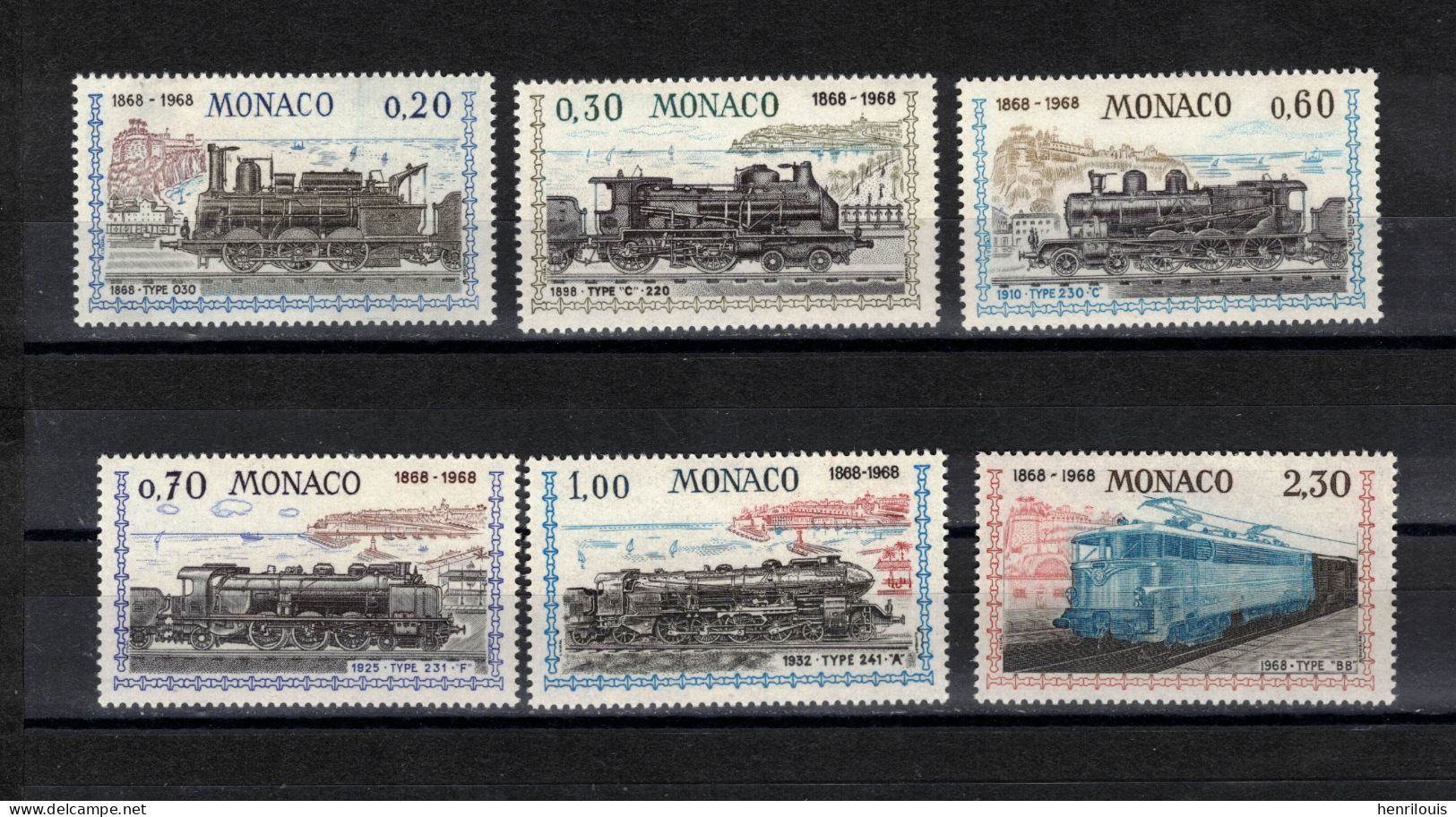 MONACO  Timbres Neufs **  De  1968 ( Ref  MC565 )  Transports - Trains - Unused Stamps